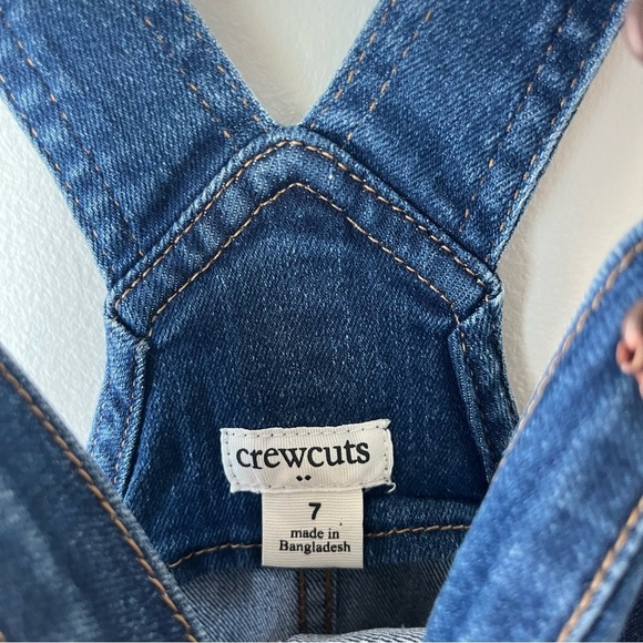 Crewcuts J.Crew girls denim overalls with pockets size 7 - Picture 4 of 11